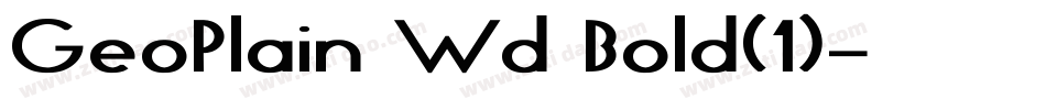 GeoPlain Wd Bold(1)字体转换